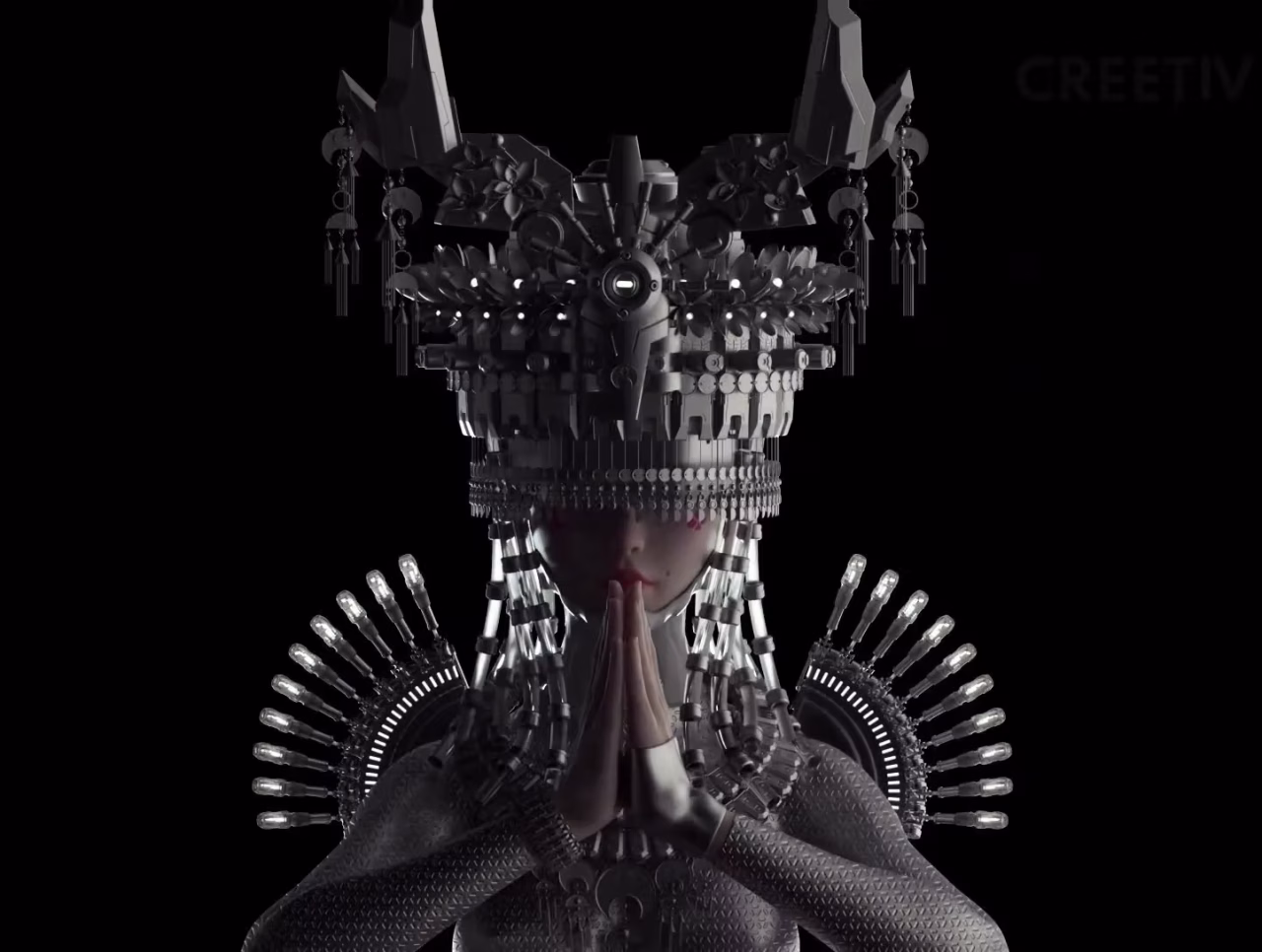5m Miao silver cyber goddess