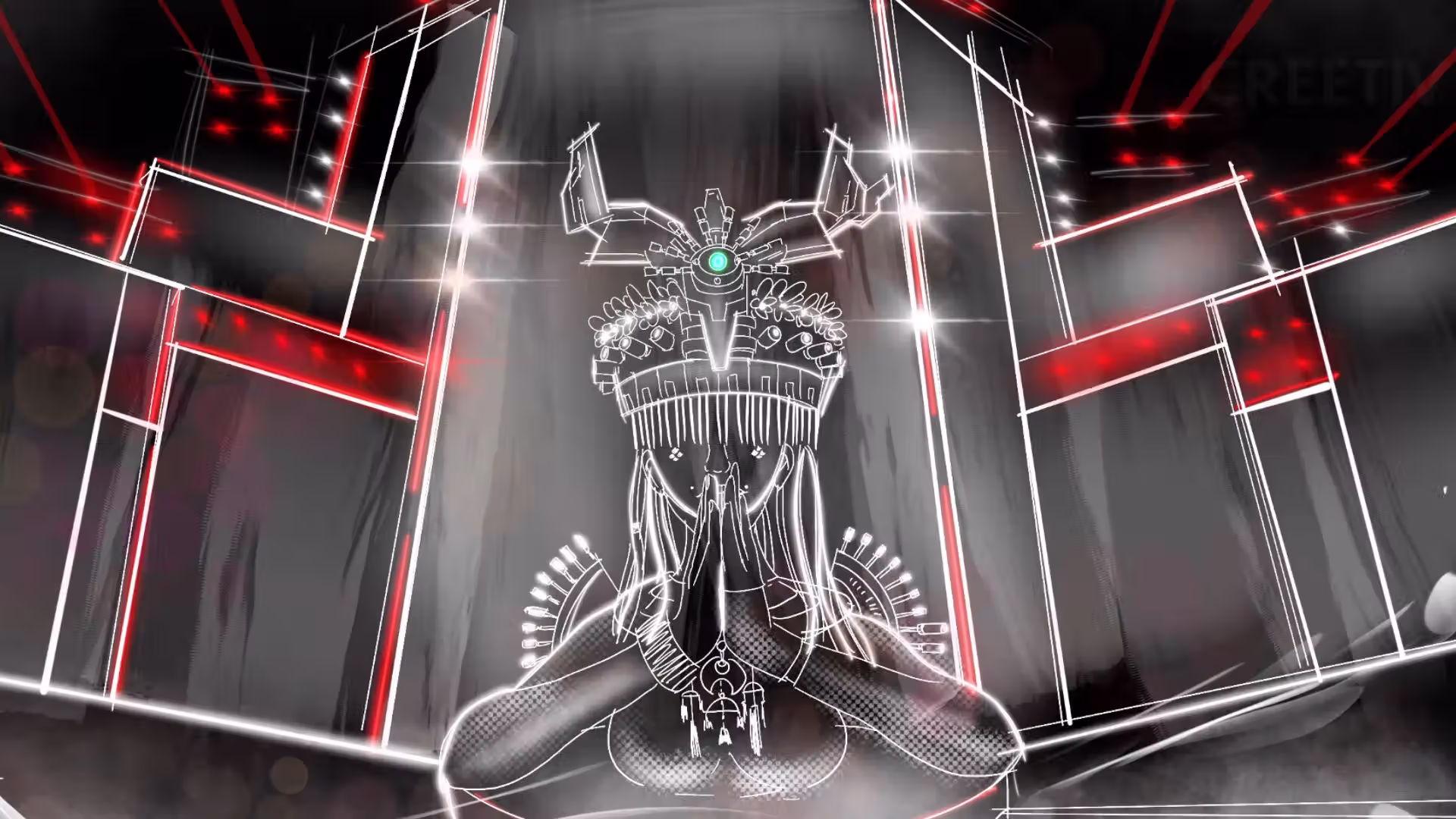 5m cyber goddess reacting to crowd motion Calling of the Utopia Music Festival China