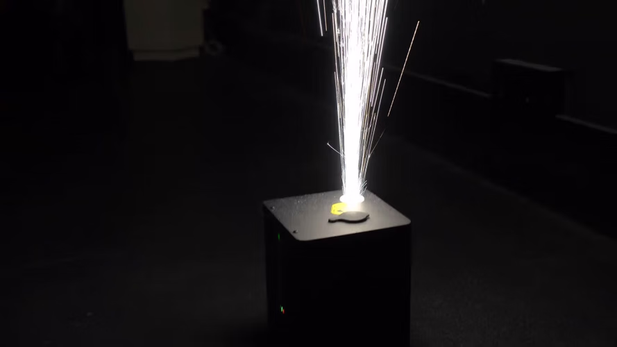 Easy consumable refill for mini spark fountain (titanium powder)