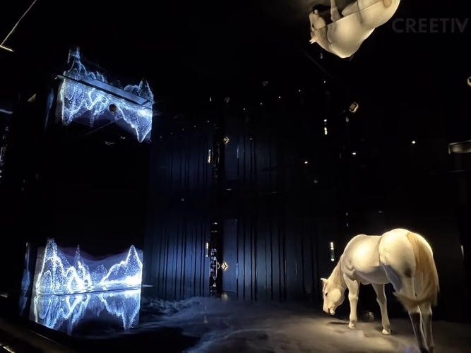 Kinetic horse with laser water curtain wall – Bayufeng SPA Chongqing interior 2024 horse with laser water curtain wall – Bayufeng SPA Chongqing interior 2024