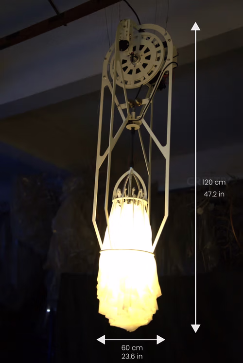 Lumina Bloom kinetic flower big size detail (D600 x H550 mm)