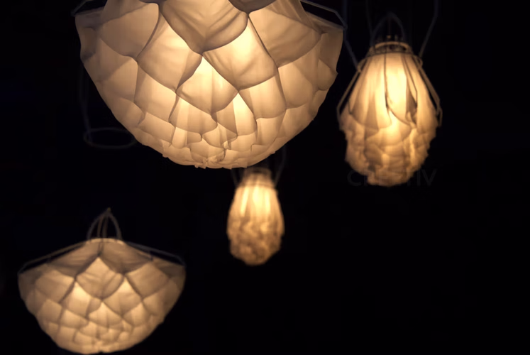 Lumina Bloom kinetic flower random blooming sequence with LED lights