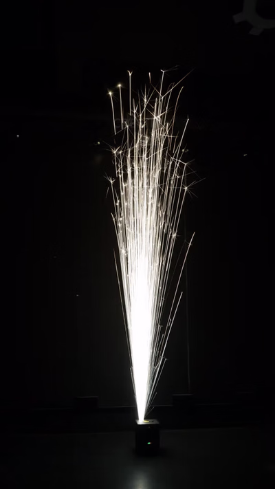 Mini spark fountain in romantic event setting with safe cold sparks 1