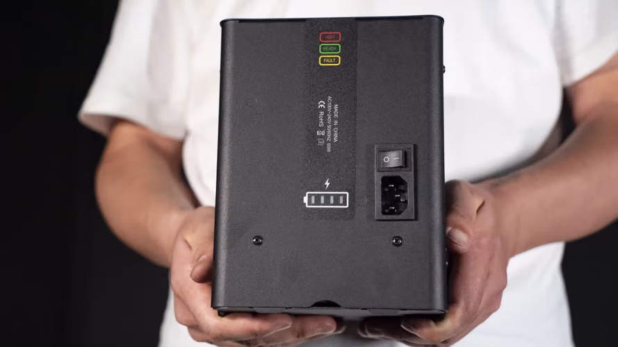 Mini spark fountain size detail (L150 x W150 x H200 mm)