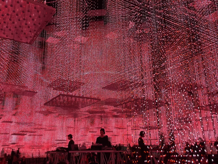 Motorized vertical motion of six Dragon 3D Display sculptures Kia Opposites United 2024