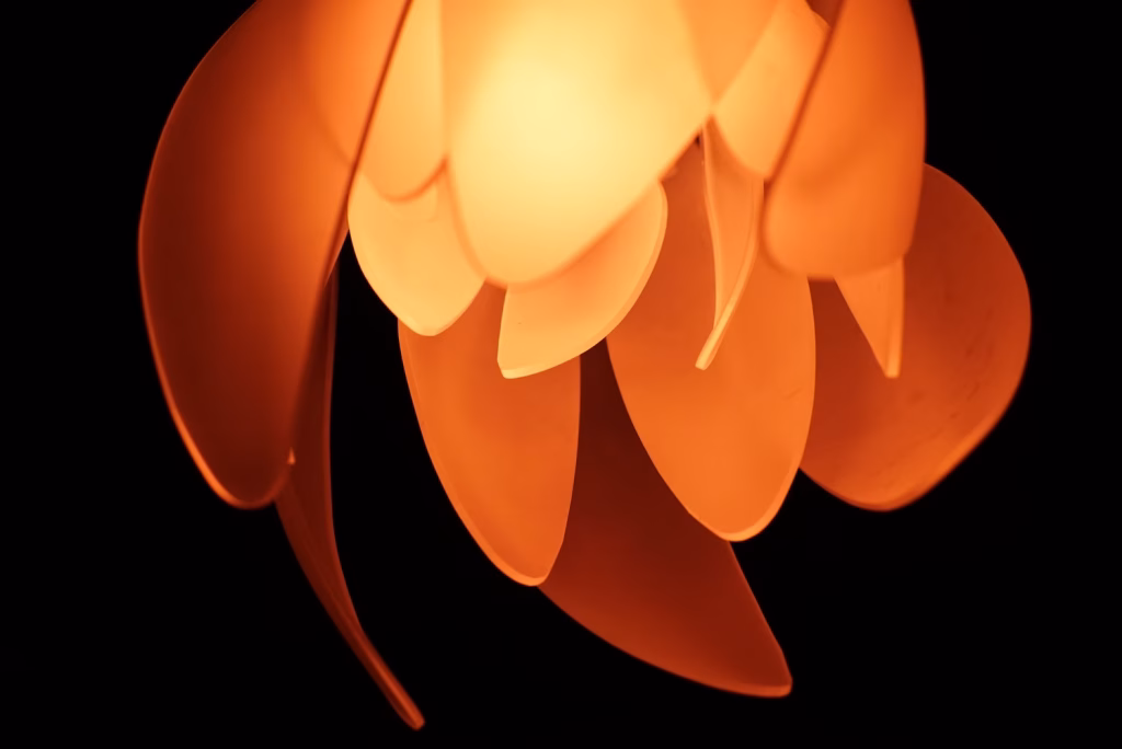 The orange petal details of the kinetic ethereal flower (1)